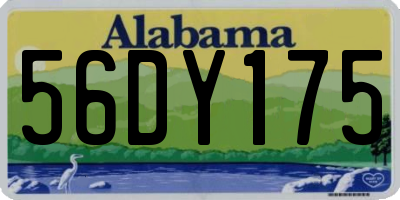 AL license plate 56DY175