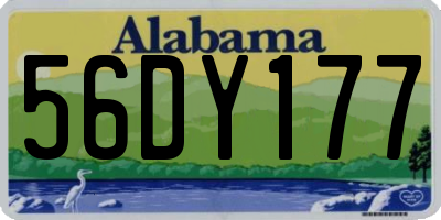 AL license plate 56DY177