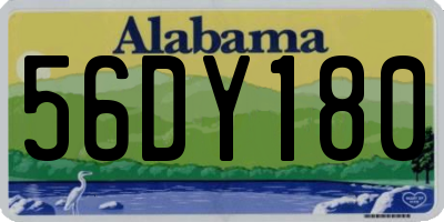 AL license plate 56DY180