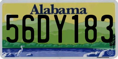 AL license plate 56DY183