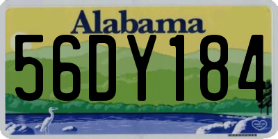 AL license plate 56DY184