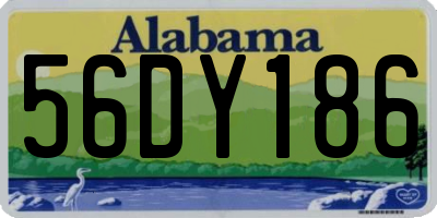 AL license plate 56DY186