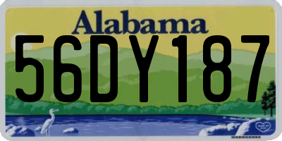 AL license plate 56DY187