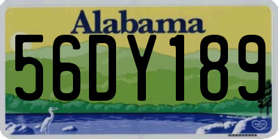 AL license plate 56DY189