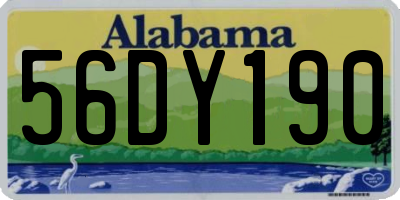 AL license plate 56DY190