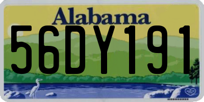 AL license plate 56DY191
