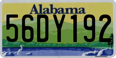 AL license plate 56DY192