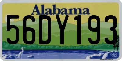 AL license plate 56DY193