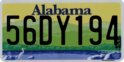 AL license plate 56DY194
