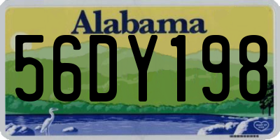 AL license plate 56DY198