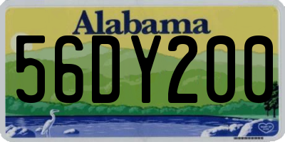 AL license plate 56DY200