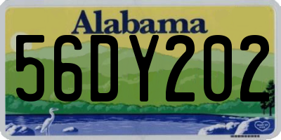 AL license plate 56DY202