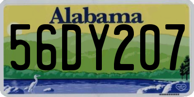 AL license plate 56DY207