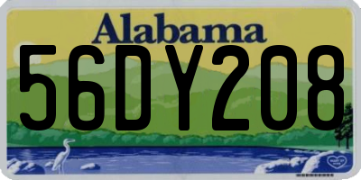 AL license plate 56DY208