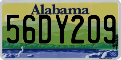 AL license plate 56DY209