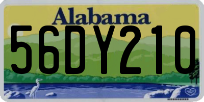 AL license plate 56DY210