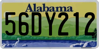 AL license plate 56DY212