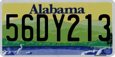 AL license plate 56DY213