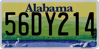 AL license plate 56DY214