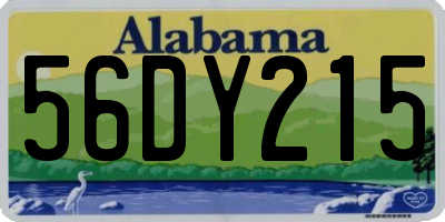 AL license plate 56DY215