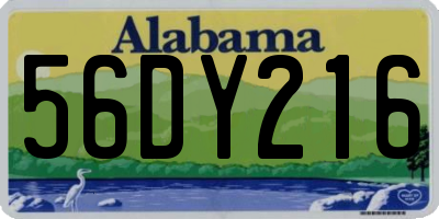 AL license plate 56DY216
