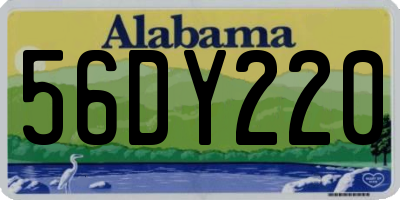 AL license plate 56DY220