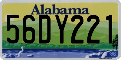 AL license plate 56DY221