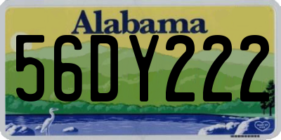 AL license plate 56DY222