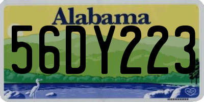 AL license plate 56DY223