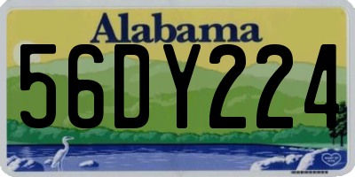 AL license plate 56DY224