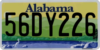 AL license plate 56DY226