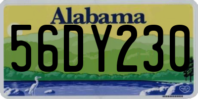 AL license plate 56DY230