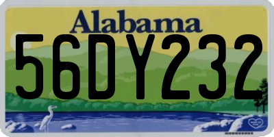 AL license plate 56DY232