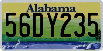 AL license plate 56DY235