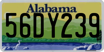 AL license plate 56DY239