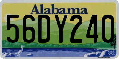 AL license plate 56DY240