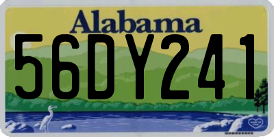 AL license plate 56DY241