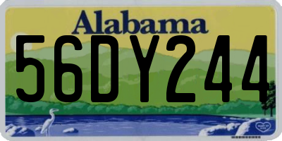 AL license plate 56DY244
