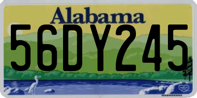 AL license plate 56DY245