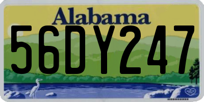 AL license plate 56DY247
