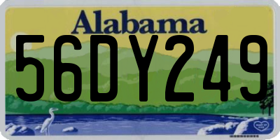 AL license plate 56DY249