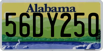 AL license plate 56DY250