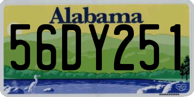 AL license plate 56DY251