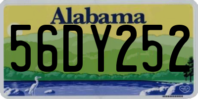 AL license plate 56DY252
