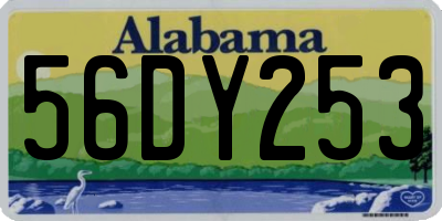 AL license plate 56DY253