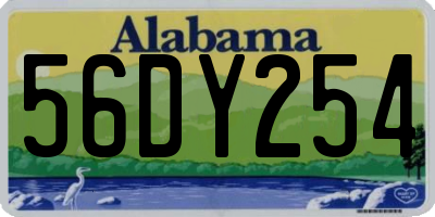 AL license plate 56DY254