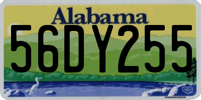 AL license plate 56DY255
