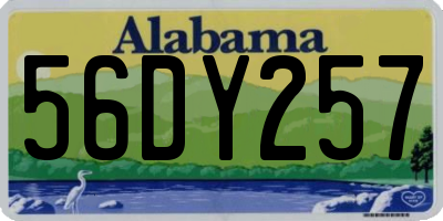 AL license plate 56DY257