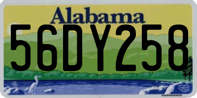 AL license plate 56DY258