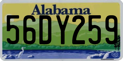 AL license plate 56DY259